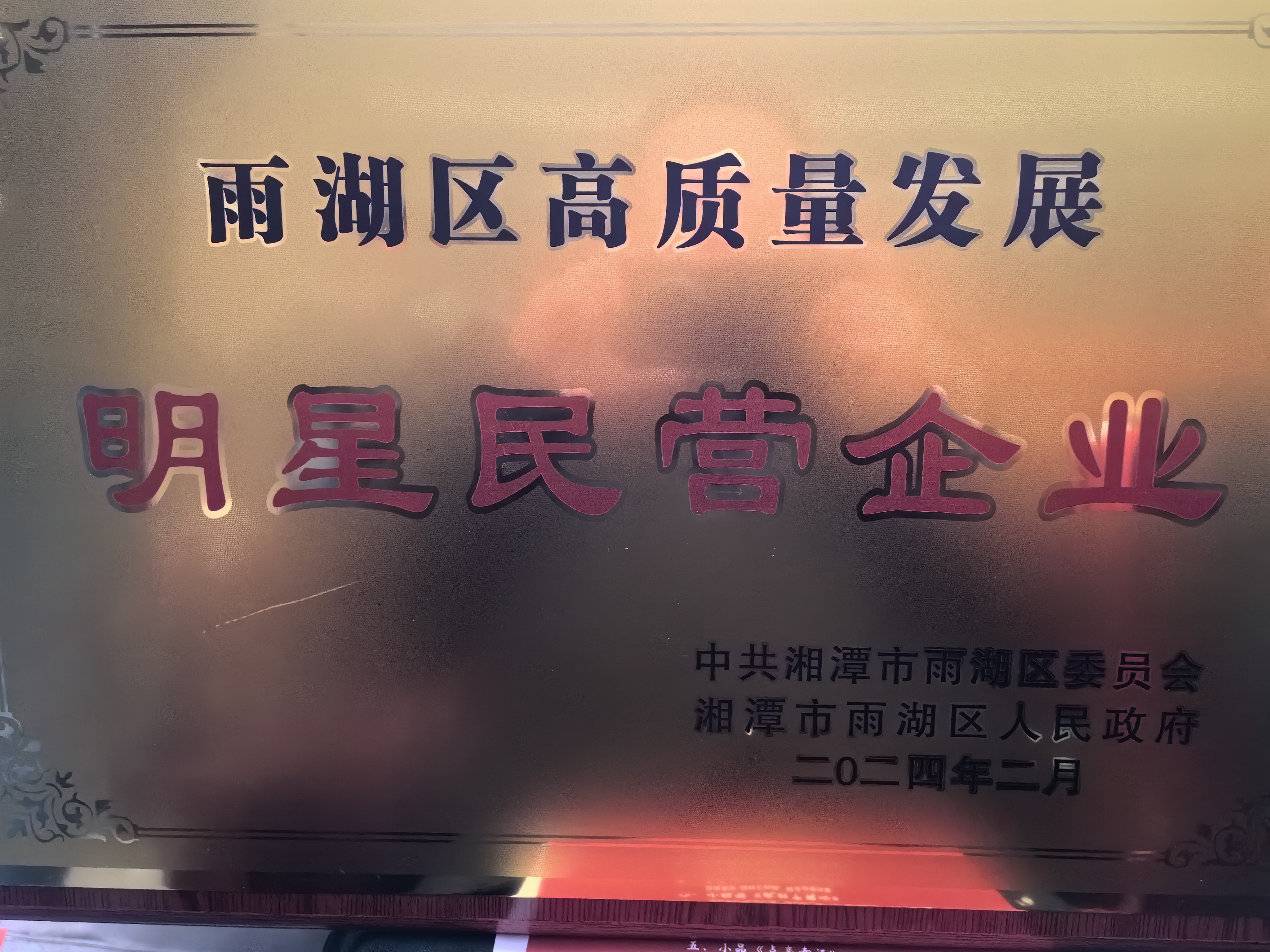 MK体育荣获“雨湖区高质量发展明星民营企业”称号